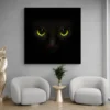 Tableau chat noir carre 4.webp