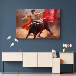 Tableau corrida moderne paysage 3 2 3.webp