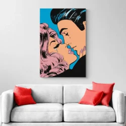 Tableau couple pop art portrait 2 3 3.webp