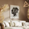 Tableau dessin Africain portrait 2 3 4.webp