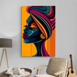 Tableau femme africaine design portrait 2 3 4.webp