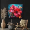 Tableau fleur acrylique carre 2.webp