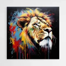 Tableau lion graffiti 11 12h30 1.webp