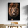 Tableau lion sepia portrait 2 3 2.webp