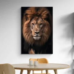 Tableau lion sepia portrait 2 3 2.webp