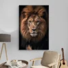 Tableau lion sepia portrait 2 3 3.webp