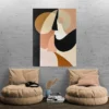 Tableau minimaliste beige et noir portrait 3 4 4.webp