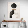 Tableau minimaliste formes geometriques portrait 3 4 3.webp