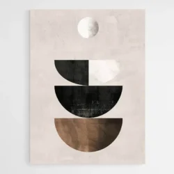 Tableau minimaliste geometrique noir et beige 1.webp
