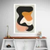 Tableau minimaliste noir et jaune portrait 3 4 2.webp