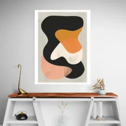 Tableau minimaliste noir et jaune portrait 3 4 2.webp