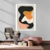 Tableau minimaliste noir et jaune portrait 3 4 4.webp