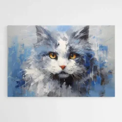 Tableau peinture chat moderne 1.webp