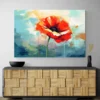 Tableau peinture coquelicot moderne paysage 3 2 3.webp