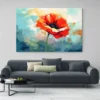 Tableau peinture coquelicot moderne paysage 3 2 4.webp