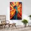 Tableau peinture danseuse moderne portrait 2 3 4.webp