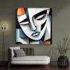 Tableau peinture visage abstrait carre 2.webp