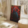 Tableau perroquet Rouge portrait 2 3 2.webp