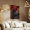 Tableau perroquet Rouge portrait 2 3 3.webp
