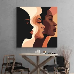 Tableau silhouettes visages femmes carre 2.webp