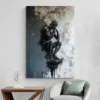 Tableau street art le penseur portrait 2 3 4.webp