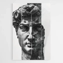Tableau visage Statue David 1.webp