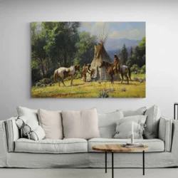 peinture chevaux indiens paysage 3 2 2.webp
