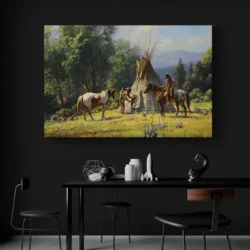 peinture chevaux indiens paysage 3 2 3.webp
