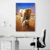 peinture elephant dans la savane portrait 2 3 2.webp