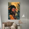 poster femme afro jaune et vert portrait 2 3 4.webp