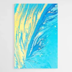 tableau abstrait bleu et or 1.webp
