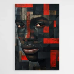 tableau abstrait homme noir et rouge 1.webp