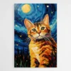 tableau abstrait moderne avec chat 1.webp
