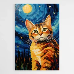 tableau abstrait moderne avec chat 1.webp