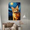 tableau abstrait moderne avec chat portrait 2 3 3.webp