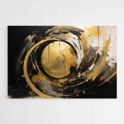 tableau abstrait noir et or 1.webp