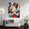tableau abstrait visage cubisme portrait 3 4 2.webp