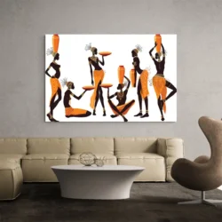 tableau africain femmes porteuses d eau paysage 3 2 4.webp