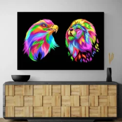tableau animaux pop art paysage 3 2 2.webp
