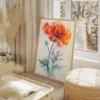 tableau aquarelle coquelicots portrait 2 3 4.webp