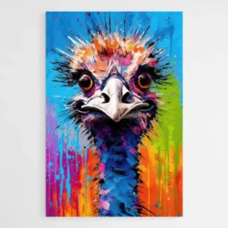 tableau autruche pop art 1.webp