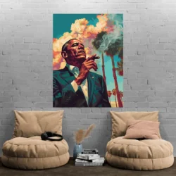 tableau barack obama portrait 3 4 2.webp