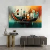 tableau bateau abstrait paysage 3 2 3.webp