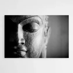tableau bouddha noir et blanc 1.webp