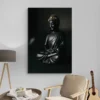 tableau bouddha noir et or portrait 2 3 3.webp