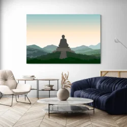 tableau bouddha vert paysage 3 2 3.webp