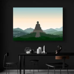 tableau bouddha vert paysage 3 2 4.webp
