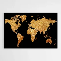 tableau carte du monde noir et or 1.webp