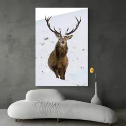 tableau cerf dans la neige portrait 2 3 2.webp