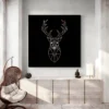 tableau cerf fond noir carre 2.webp